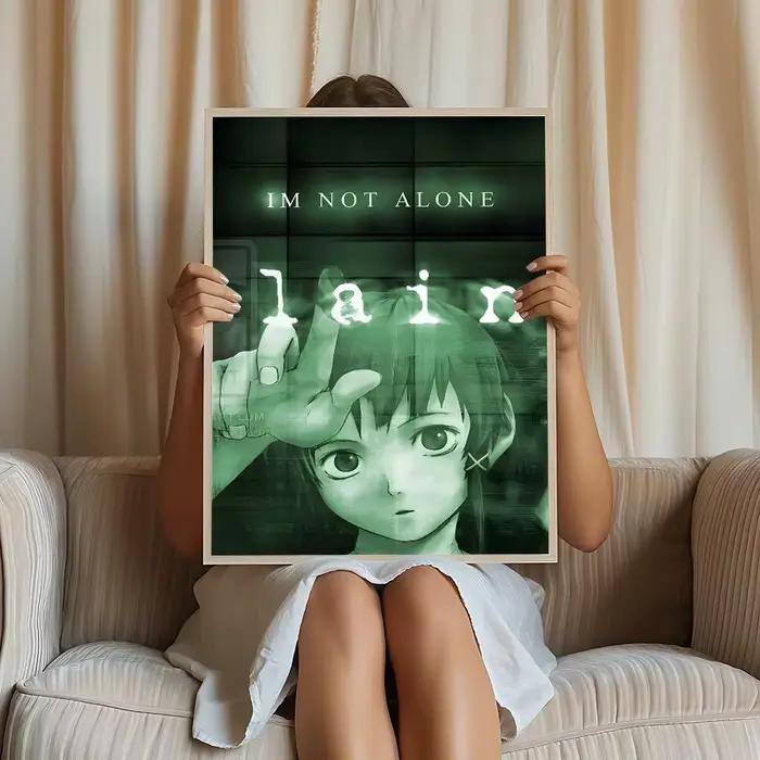 Affiche HD, peinture murale, décoration murale pour salon, décoration de la maison et cadeaux, série Hot Serial Experiments Lain Anime