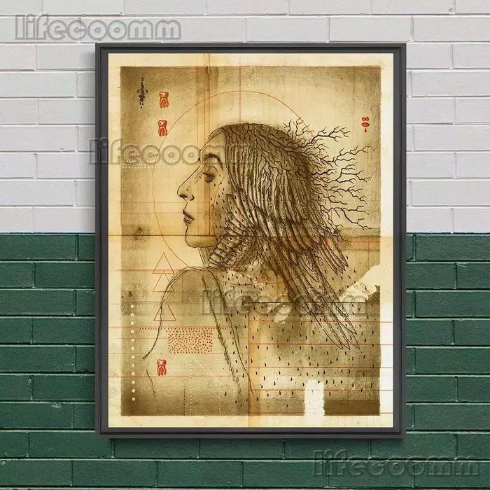 Apocalypse de la Science numérique Vintage mur Art toile peinture ancien diable croyance et moderne Science-Fiction Art affiche imprimer
