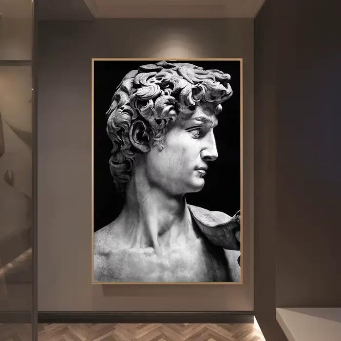 Peintures sur toile de Sculpture de David sur le mur