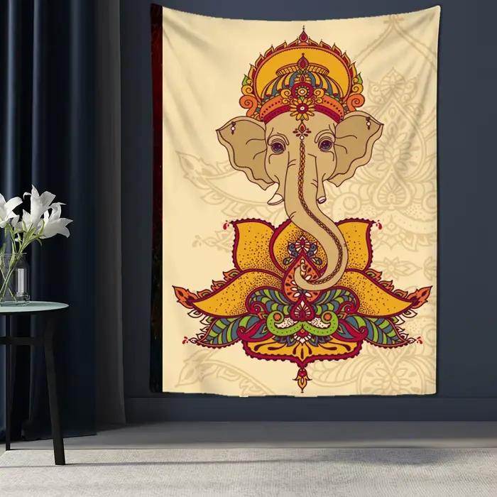 Tapisserie murale d'art de dieu indien Ganesha