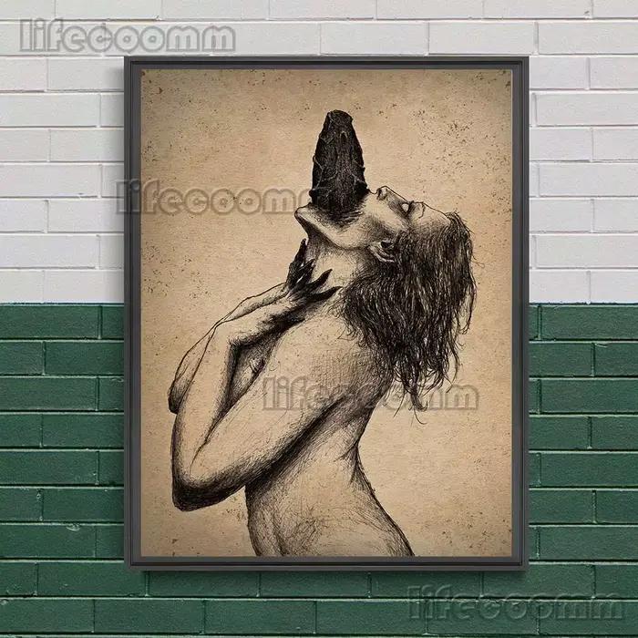 Affiche d'art du mauvais esprit et du diable Terrible