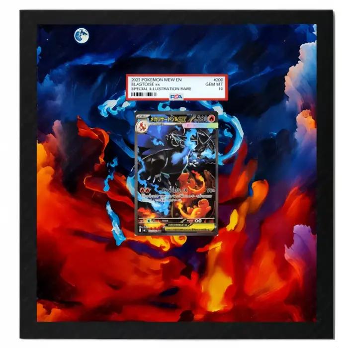 Cadre d'affichage magnétique Mega Charizard pour cartes TCG PSA TAG