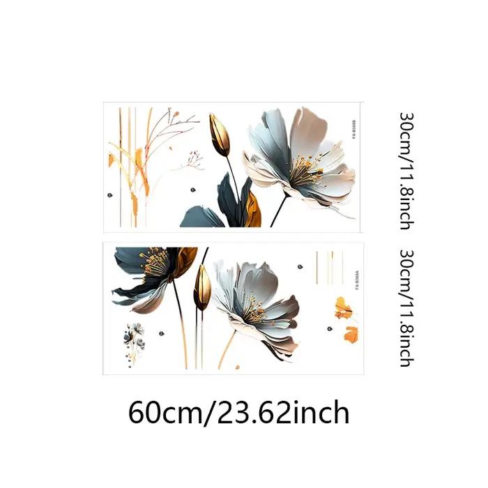 Autocollant mural de fleurs magnifiques pour décoration de fond de salon
