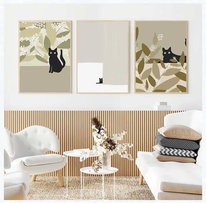 Tableaux sur toile avec illustrations de chats mignons