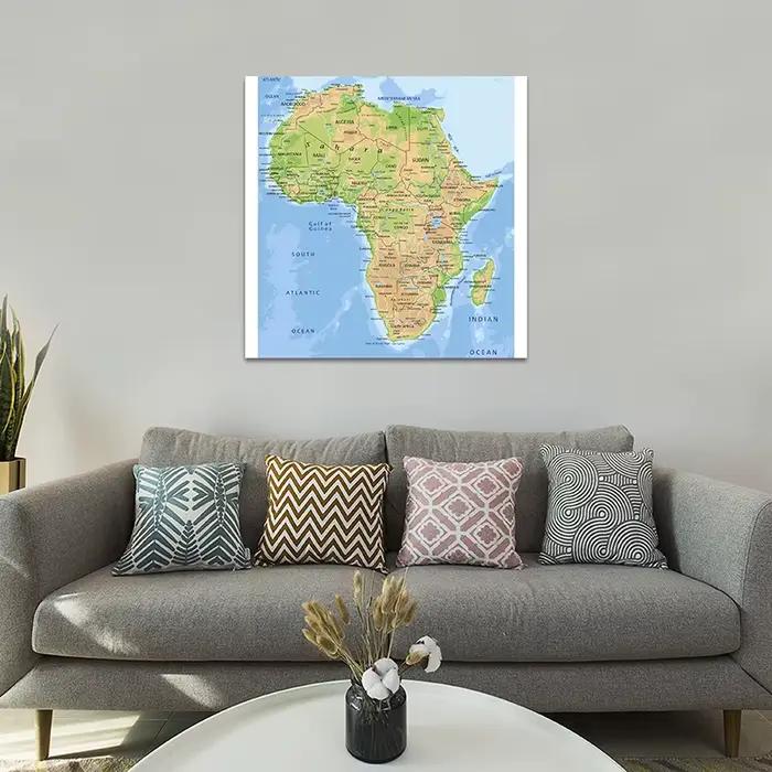 Carte topographique de l'Afrique