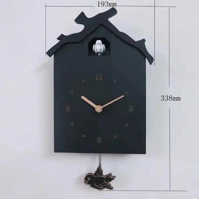 Horloge murale créative et élégante en forme de maison de coucou