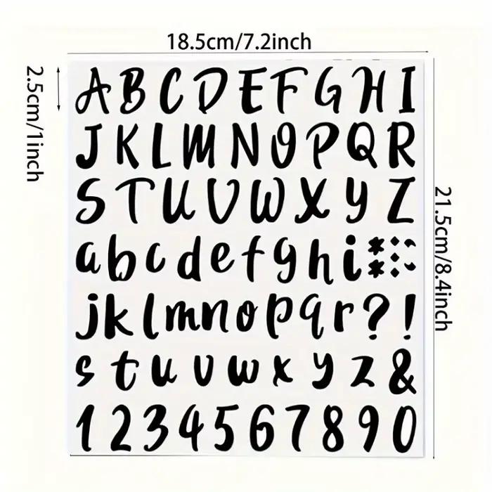 Ensemble d'autocollants Alphabet et chiffres – 72 pièces/feuille