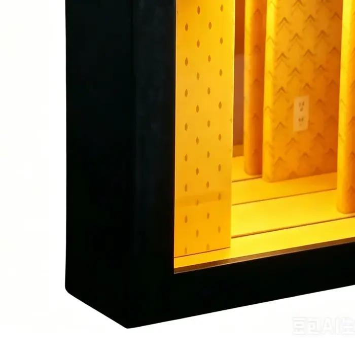 Cadre décoratif lumineux 3D effet miroir abysse pour bureau