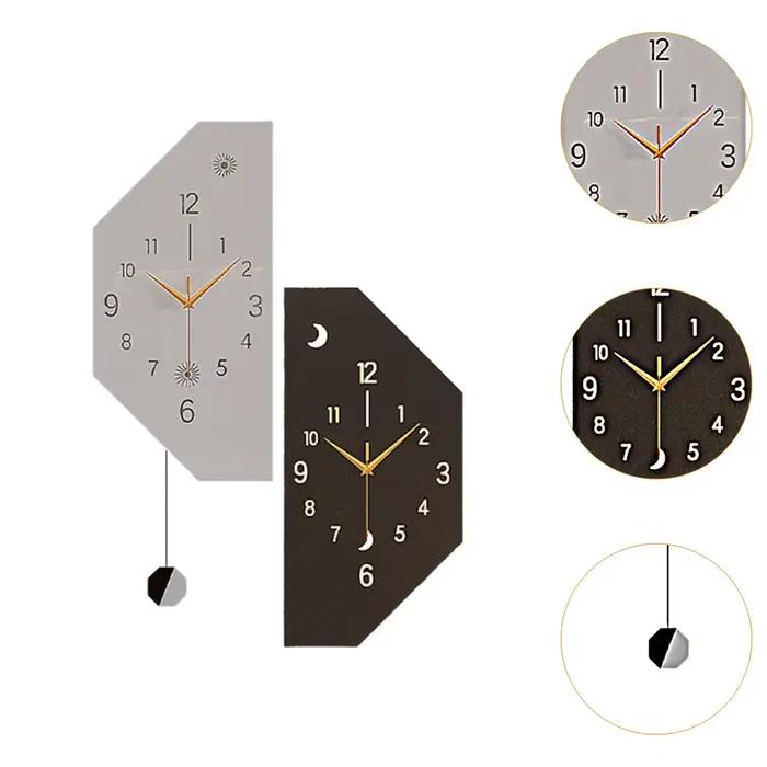 Horloge murale d'angle à deux visages