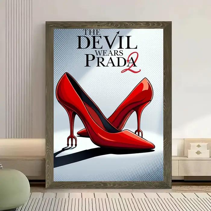 Le diable porte Prada 2 - Affiches murales en toile à talons rouges, impressions personnalisables pour la décoration de la maison, articles d'art mural
