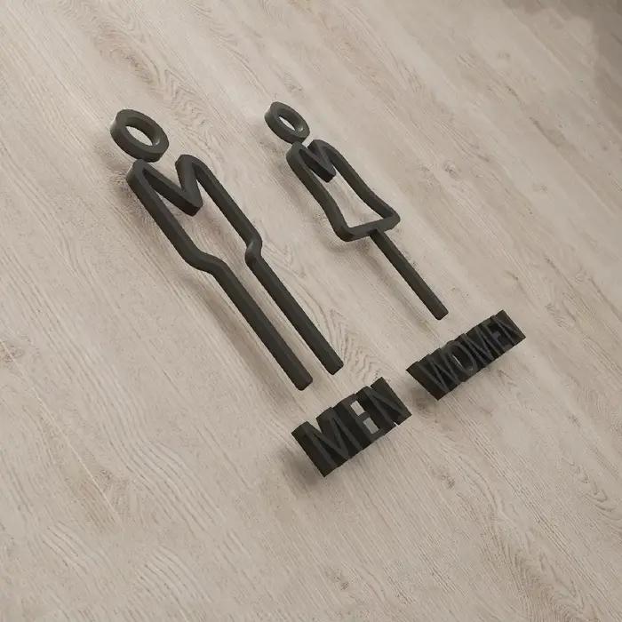 Autocollant de porte de Wc pour hommes et femmes