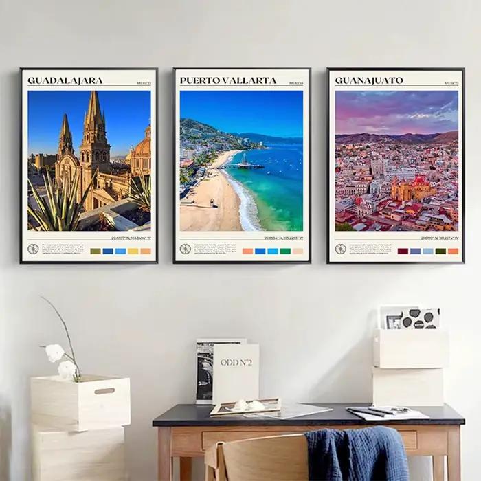 Affiche de paysage de voyage de Puerto Vallarta