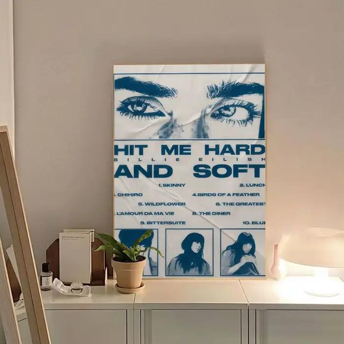 Affiches vintage classiques de l'album de la chanteuse Billie Eilish
