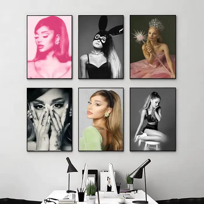 Affiches de la chanteuse Ariana Grande, décoration de chambre Anime, décoration murale pour sac à dos, art mural musical