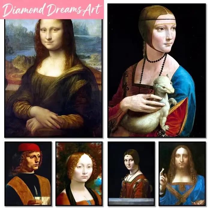 Tableau sans cadre, célèbre œuvre d'art de Léonard de Vinci