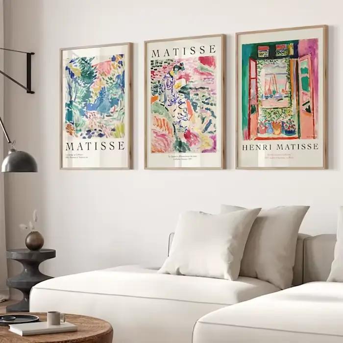 Matisse – ensemble de 3 affiches imprimées