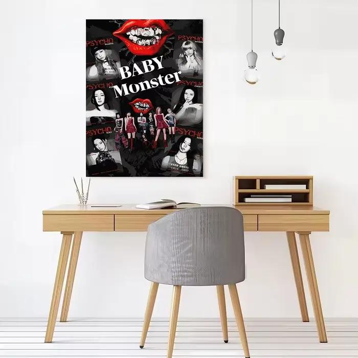 Affiches murales sur toile Baby Monster Psycho Group, impressions personnalisables pour la décoration de chambre, art mural de jeu