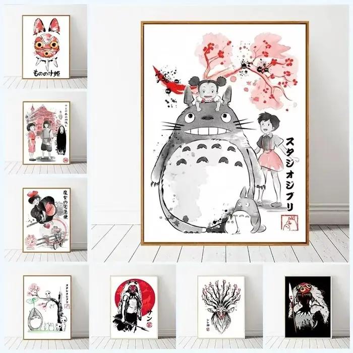 Affiche de film de dessin animé Totoro Hayao Miyazaki