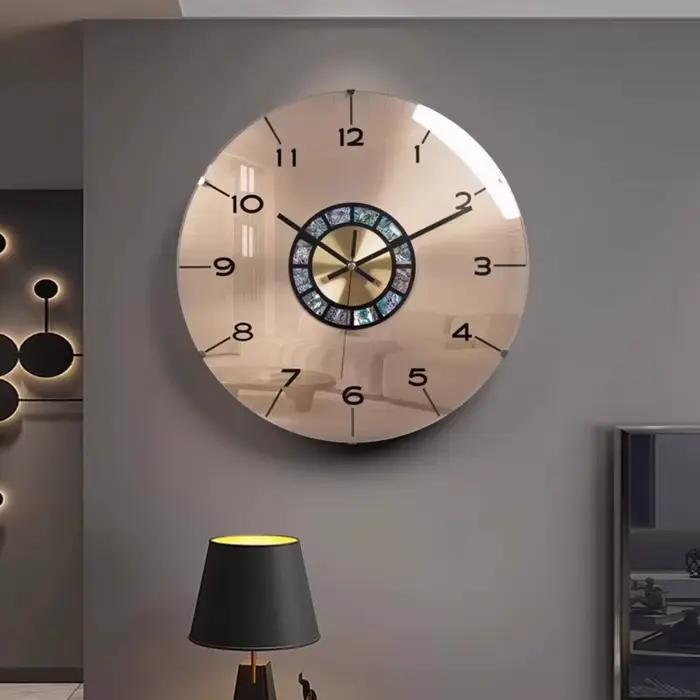 Design horloges murales de luxe aiguille moderne intérieur minimaliste horloge silencieux élégant Reloj numérique Pared meubles décoration