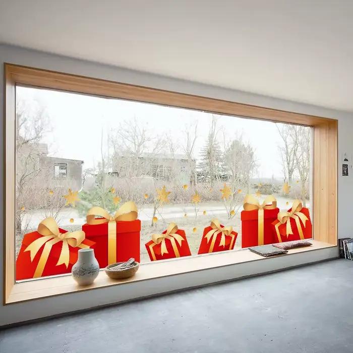 Autocollants muraux joyeux noël pour fenêtre