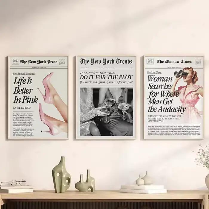 Affiche de citations de motivation féministe rose