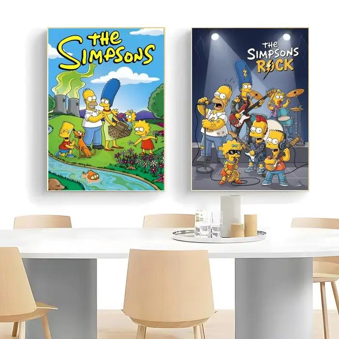 Affiche autocollante de dessin animé classique T-The S-Simpsons