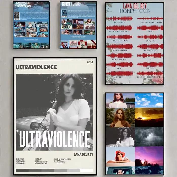 Lana Del Rey – affiche d'album de musique chaude