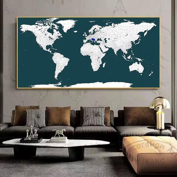 Affiches de carte du monde d'art moderne