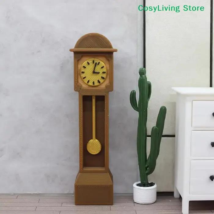 Mini Horloge Rétro sur Pied Décoration de Bureau Modèle de Meuble