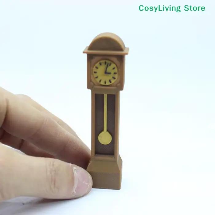 Mini Horloge Rétro sur Pied Décoration de Bureau Modèle de Meuble