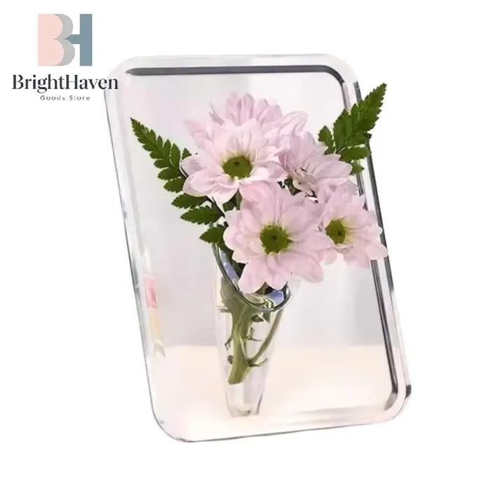 Vase à fleurs en acrylique transparent