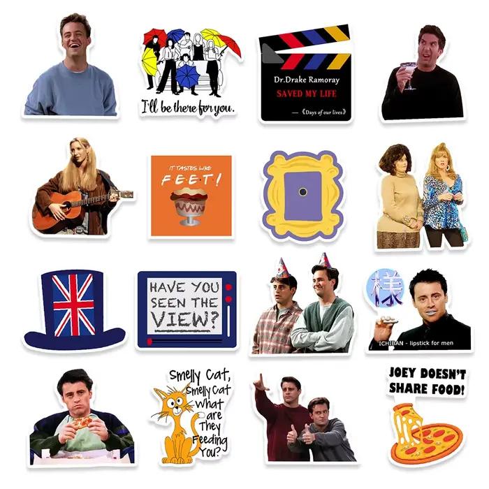 Autocollants de la série télévisée américaine Friends, autocollants de dessin animé cool, pour scrapbooking, réfrigérateur, valise, autocollant Graffiti classique, 10/30/50 pièces