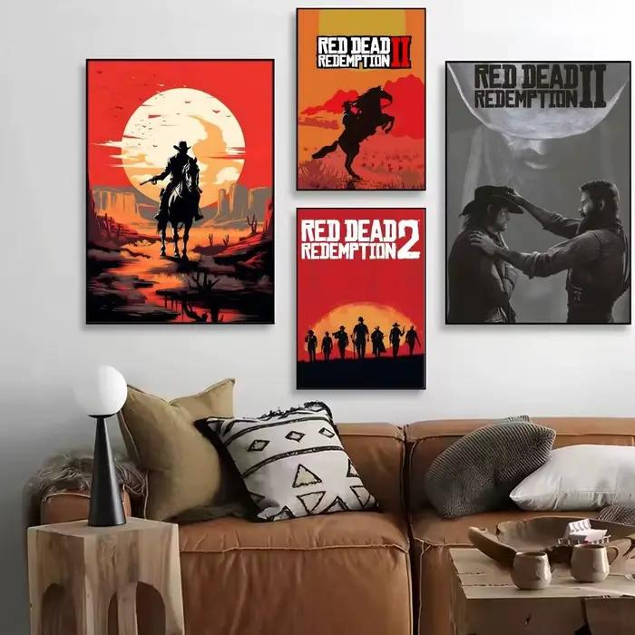 Affiches de dessins animés classiques R-Red D-Dead R-Redemption