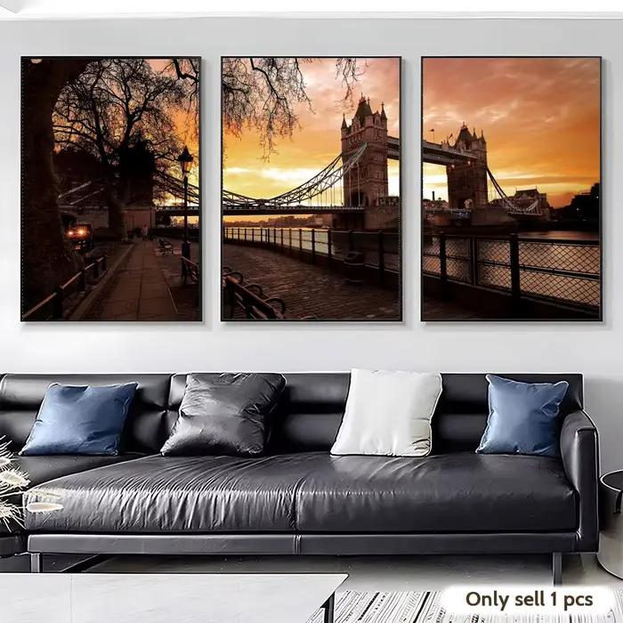 Peinture du Tower Bridge de Londres au crépuscule