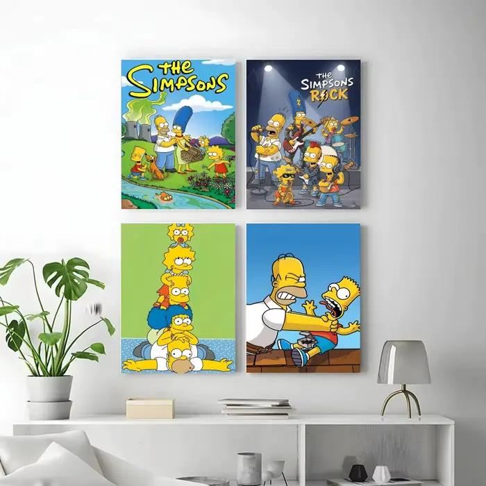 Affiche autocollante de dessin animé classique T-The S-Simpsons