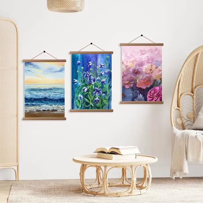 4 pièces cadre magnétique bricolage cadres d'affiche en bois