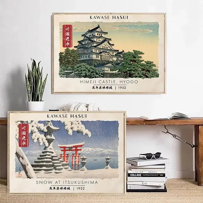 Affiches et imprimés de paysage japonais Vintage