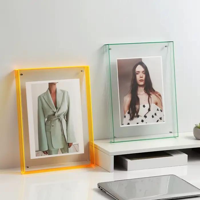 Cadre photo acrylique transparent pour la décoration intérieure