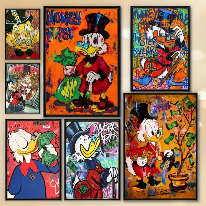 Affiche d'art Graffiti Disney Donald Duck