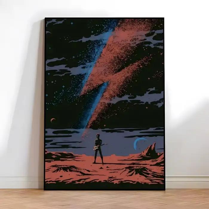 Peinture décorative murale HD Rétro David Bowie Calligraphie pour la maison