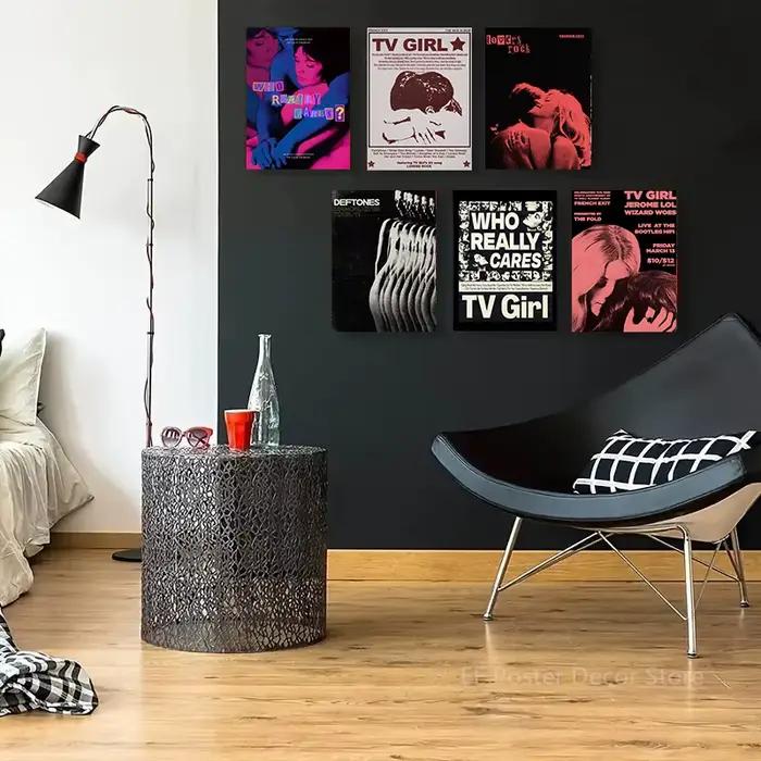 Affiche de fille TV, imprimés esthétiques