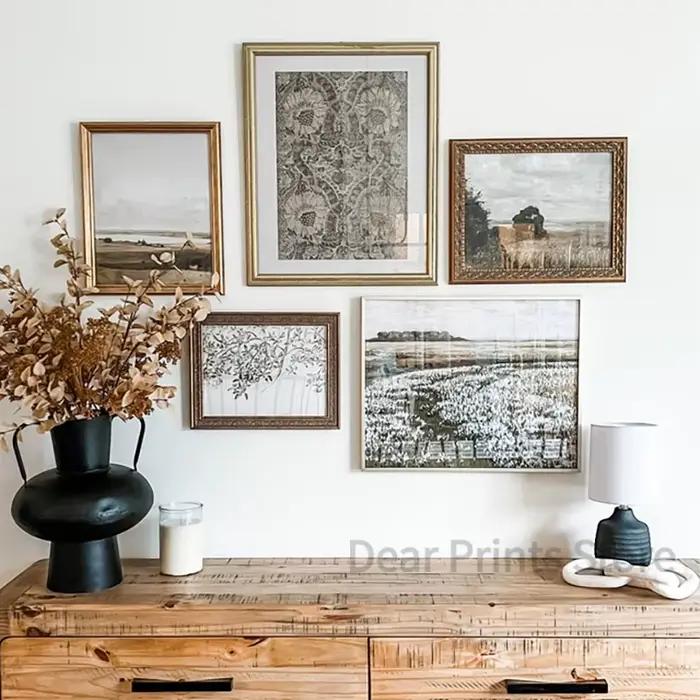 Toile de peinture à l'huile Vintage de paysage d'été