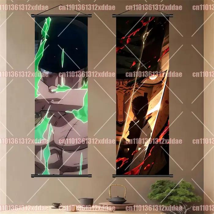Peinture sur rouleau classique One Piece, Luffy Zoro Nami Chopper, décoration de salon, peinture d'entrée, cadeau pour les amateurs d'anime