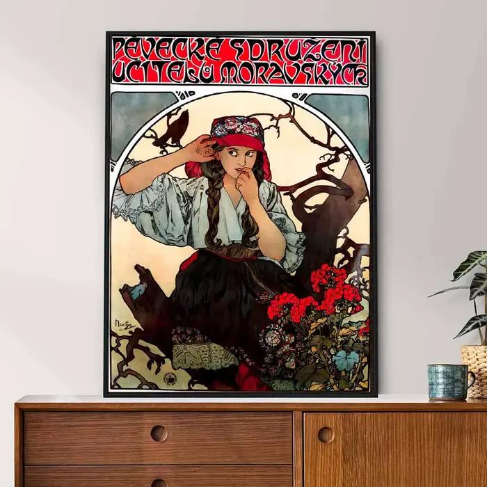 Affiche rétro d'art Nouveau