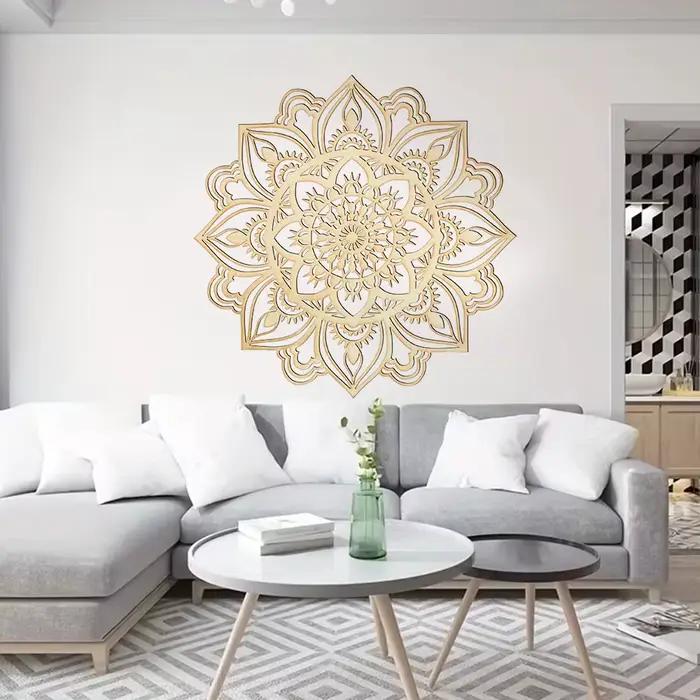 Décoration marocaine d'art mural en métal pour améliorer votre salon avec un design indien et mandala