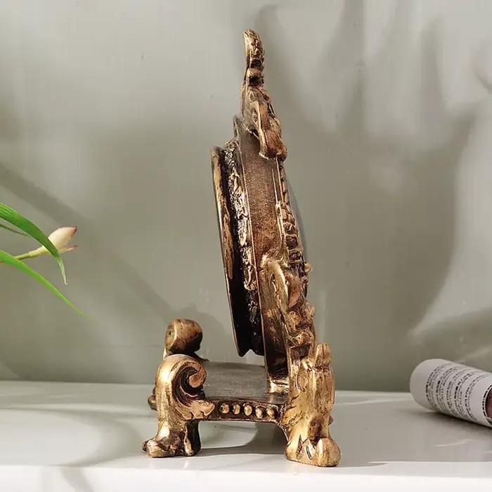 Horloge analogique de bureau et de Table rétro de Style européen, fonctionne à piles avec mécanisme de balayage silencieux, horloge de décoration pour la maison
