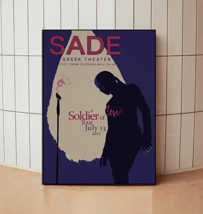 Affiche de série Vintage de célèbre chanteur Sade