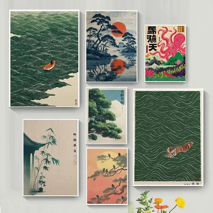 Affiche de symbolisme japonais