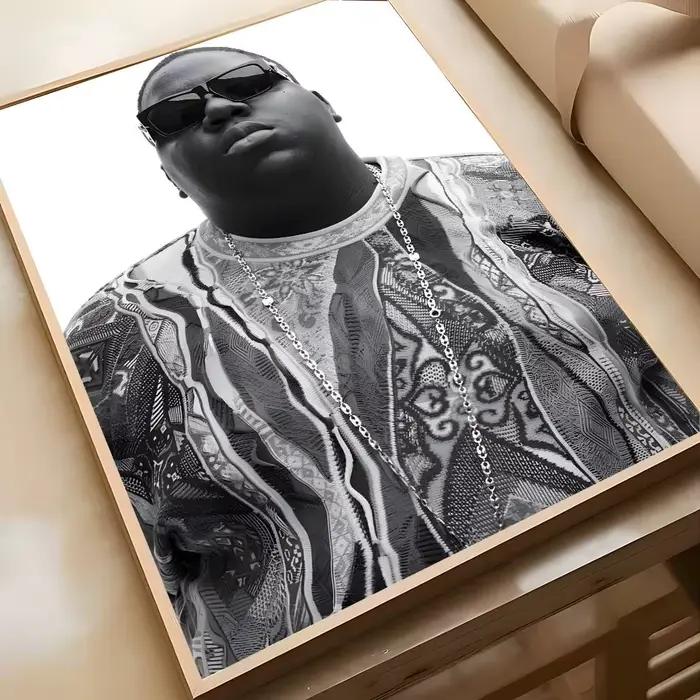Hip-hop artiste t-le notoire B.I.G-MT chanteur affiche Art peinture