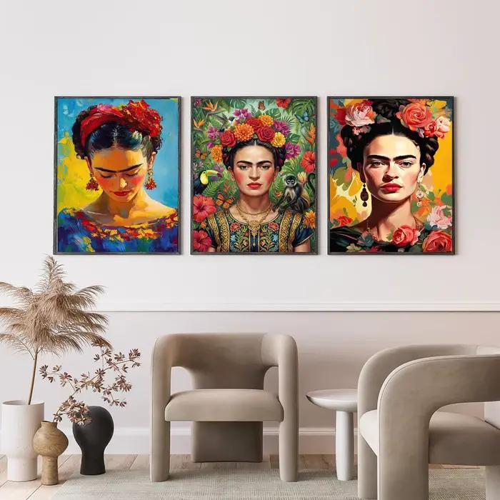 Affiche de l'artiste mexicaine emblématique F-Frida Kahlo